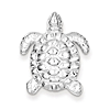 Sterling Silver 7/8in Open Back Turtle Charm