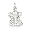 Sterling Silver 11/16in 3-D Frog Charm