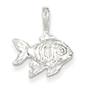 Sterling Silver 7/16in Goldfish Charm