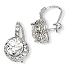 Sterling Silver CZ French Wire Earrings
