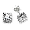 Sterling Silver 8mm CZ Fancy Stud Earrings