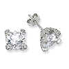 Sterling Silver 8mm CZ Stud Earrings