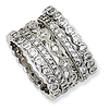 Sterling Silver Five-Piece Eternity Ring Set