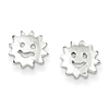 Sterling Silver Smiling Sun Mini Earrings