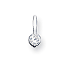 Sterling Silver CZ Stick Earrings