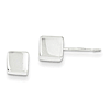 Sterling Silver Polished 6mm Cube Earrings