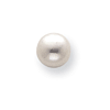 Sterling Silver 7.5mm White Freshwater Cultured Pearl Button Earrings