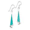 Sterling Silver 2in Dangling Turquoise Earrings