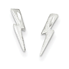 Sterling Silver 1/2in Lightning Bolt Post Earrings