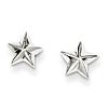 Sterling Silver 1/4in Star Earrings