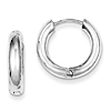 Sterling Silver 11/16in Hollow Tube Hoop Earrings