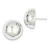 Sterling Silver 16mm Half Ball Earrings