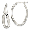 Sterling Silver 1 1/4in Twisted Hoop Earrings