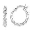 Sterling Silver Wrapped Hoop Earrings 13/16in