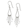 Sterling Silver Chandelier Earrings with French Wire 2 1/4in