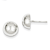 Sterling Silver 10mm Button Earrings