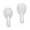 Sterling Silver Tennis Racquet Mini Earrings