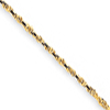 14kt Yellow Gold 1mm Diamond-cut Rope Chain