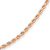 14k Rose Gold Diamond-cut Rope Chain 1.5mm