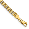 14k Yellow Gold 7in Triple Strand Rope Bracelet 4.5mm Wide