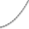 14k White Gold 16in Diamond-cut Rope Chain 1.5mm