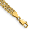 14k Yellow Gold 7in Triple Strand Rope Bracelet 5.5mm Wide