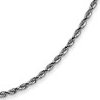 14k White Gold Diamond-cut Rope Chain 1.75mm