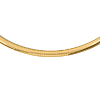 14k Yellow Gold 8mm Domed Omega Necklace 16in