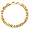 10k Yellow Gold Men's 9in Hollow Miami Cuban Link Bracelet 6.75mm Thick