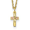 10k Black Hills Gold Tiny Cross Necklace