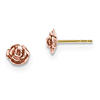 10k Black Hills Gold Rose Post Earrings