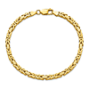 10k Yellow Gold Byzantine Bracelet 8in