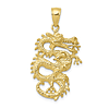10k Yellow Gold Dragon Pendant 7/8in