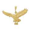 10k Yellow Gold Wide Eagle Pendant 7/8in