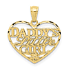 10k Yellow Gold Daddy's Little Girl Pendant 3/4in