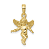 10k Yellow Gold Small 3-D Angel Pendant