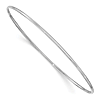 10k White Gold Hollow Polished Round Bangle Bracelet 1.5mm