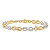 10k Two-tone Gold Infinity Charm Bracelet 7.5in