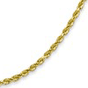 10k Yellow Gold 18in Diamond-cut Rope Chain 2mm