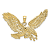 10k Yellow Gold Eagle Pendant with Beak Touching Claws