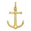 10k Yellow Gold 3-D Anchor Pendant 1 1/4in