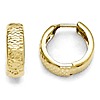 10kt Yellow Gold 5/8in Italian Diamond-cut Hoop Earrings