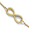 10k Yellow Gold Infinity Symbol Anklet