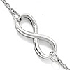 10k White Gold Infinity Symbol Anklet