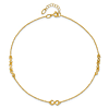 10k Yellow Gold Infinity Symbol Station Anklet