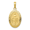 10k Yellow Gold Miraculous Medal 3/4in