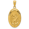 10k Yellow Gold Oval St Christopher Medal 7/8in