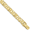 10k Yellow Gold Slender Men's Nugget Bracelet 8in 