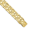10k Yellow Gold Men's Nugget Bracelet 8in