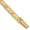 10k Yellow Gold 7in Ladies' Gold Nugget Bracelet 6mm